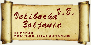 Veliborka Boljanić vizit kartica